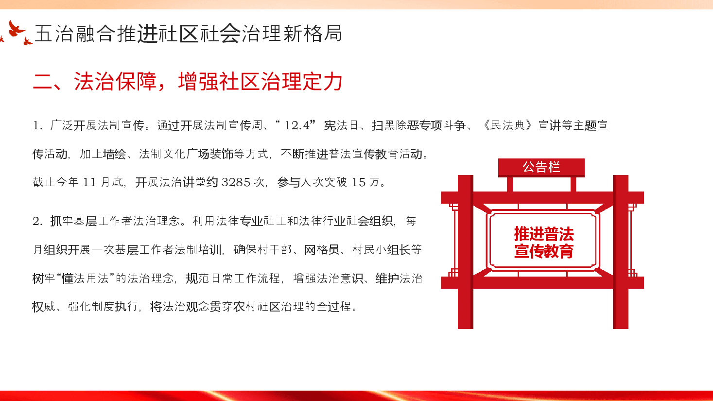 红色党政五治融合推进社区基层治理新格局PPT模板.pptx,第4页预览