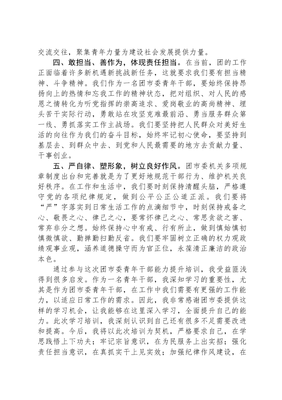 团市委青年干部能力提升培训学习心得体会.docx,第2页预览