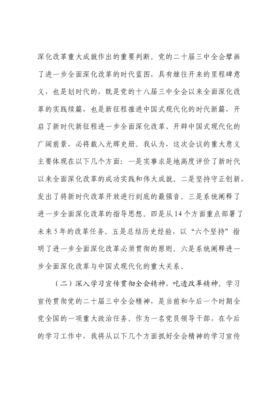 公司党委书记二十届三中全会研讨会上的发言.docx,第2页预览
