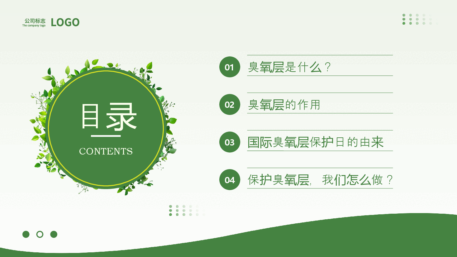 绿色清新风国际臭氧层保护日PPT模板.pptx,第2页预览