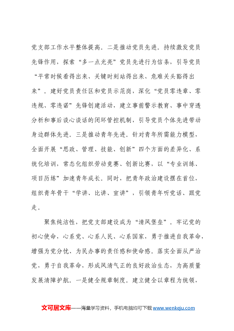 在2024年国企党支部建设经验交流会上的典型发言(公司).docx,第3页预览