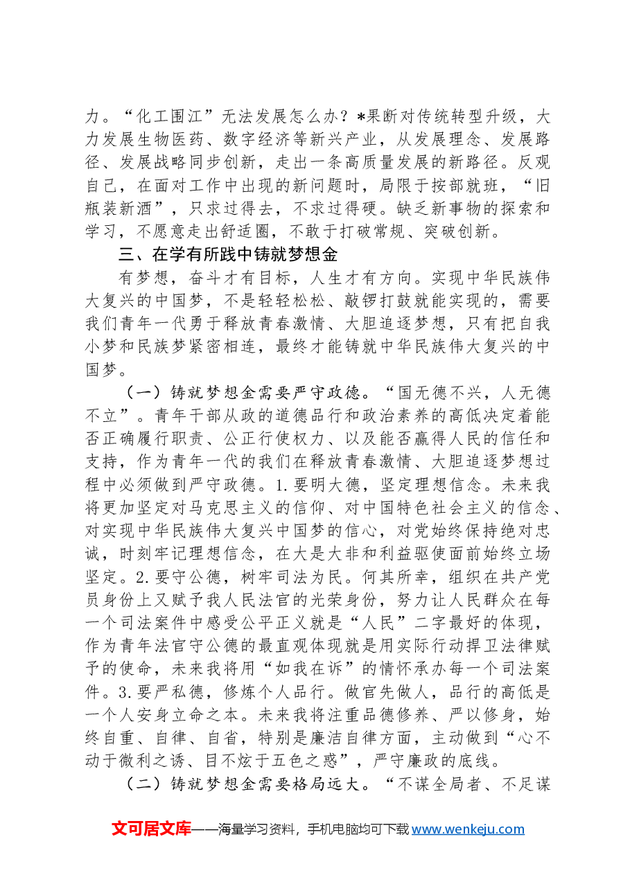 青年干部在市委党校学习心得体会.docx,第4页预览