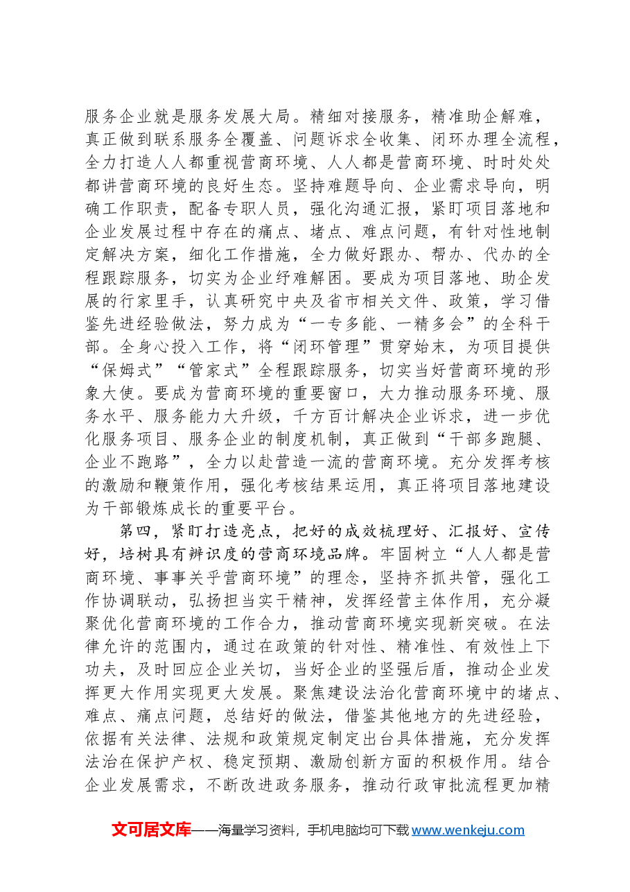 在全市优化营商环境推进会上的讲话提纲.docx,第3页预览
