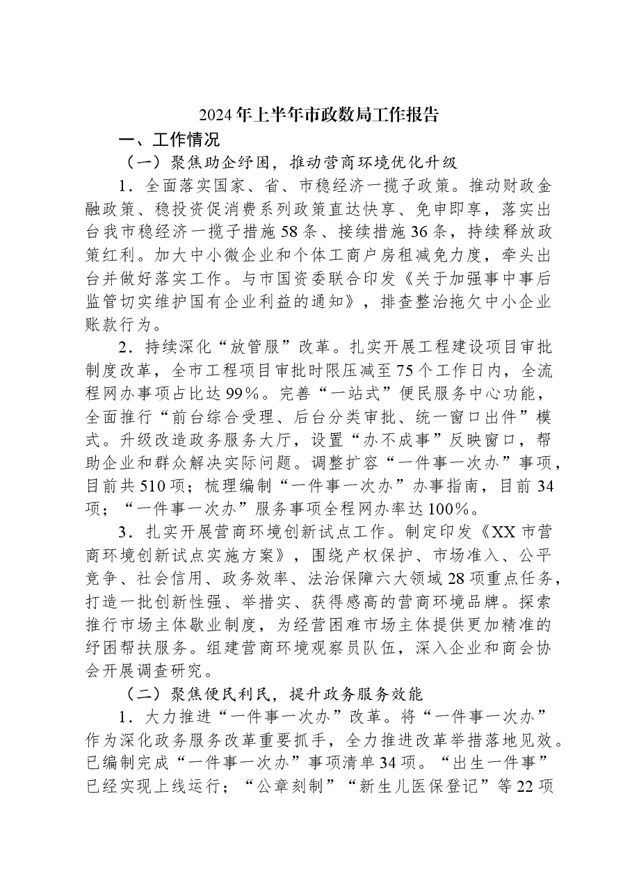 2024年上半年市政数局工作报告.docx,第1页预览