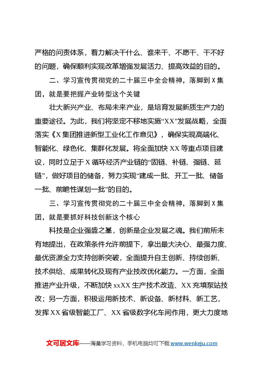 国企党委书记党的二十届三中全会研讨交流发言.docx,第2页预览