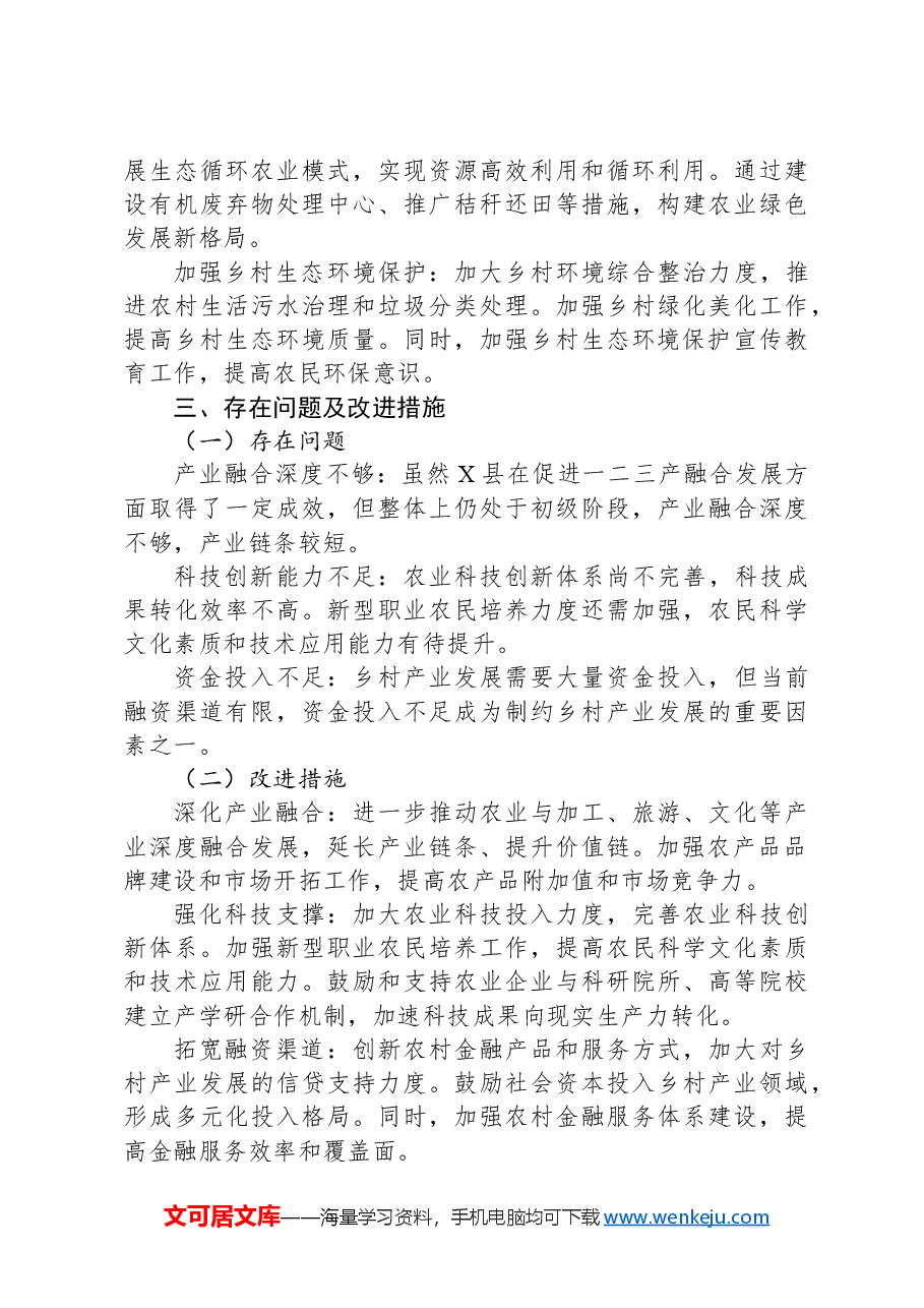 X县2024年乡村产业发展情况汇报.docx,第3页预览