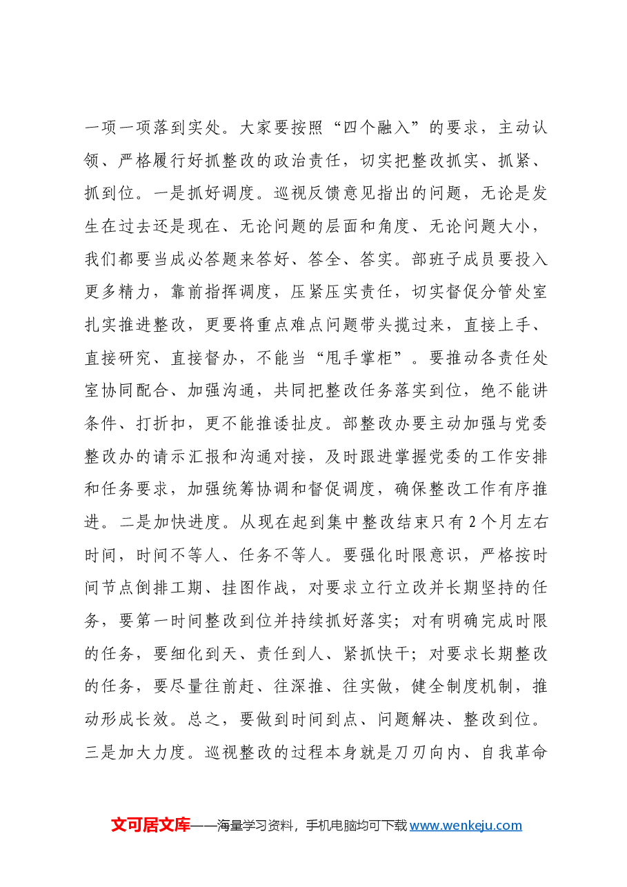 在巡视整改民主生活会上的讲话.docx,第3页预览