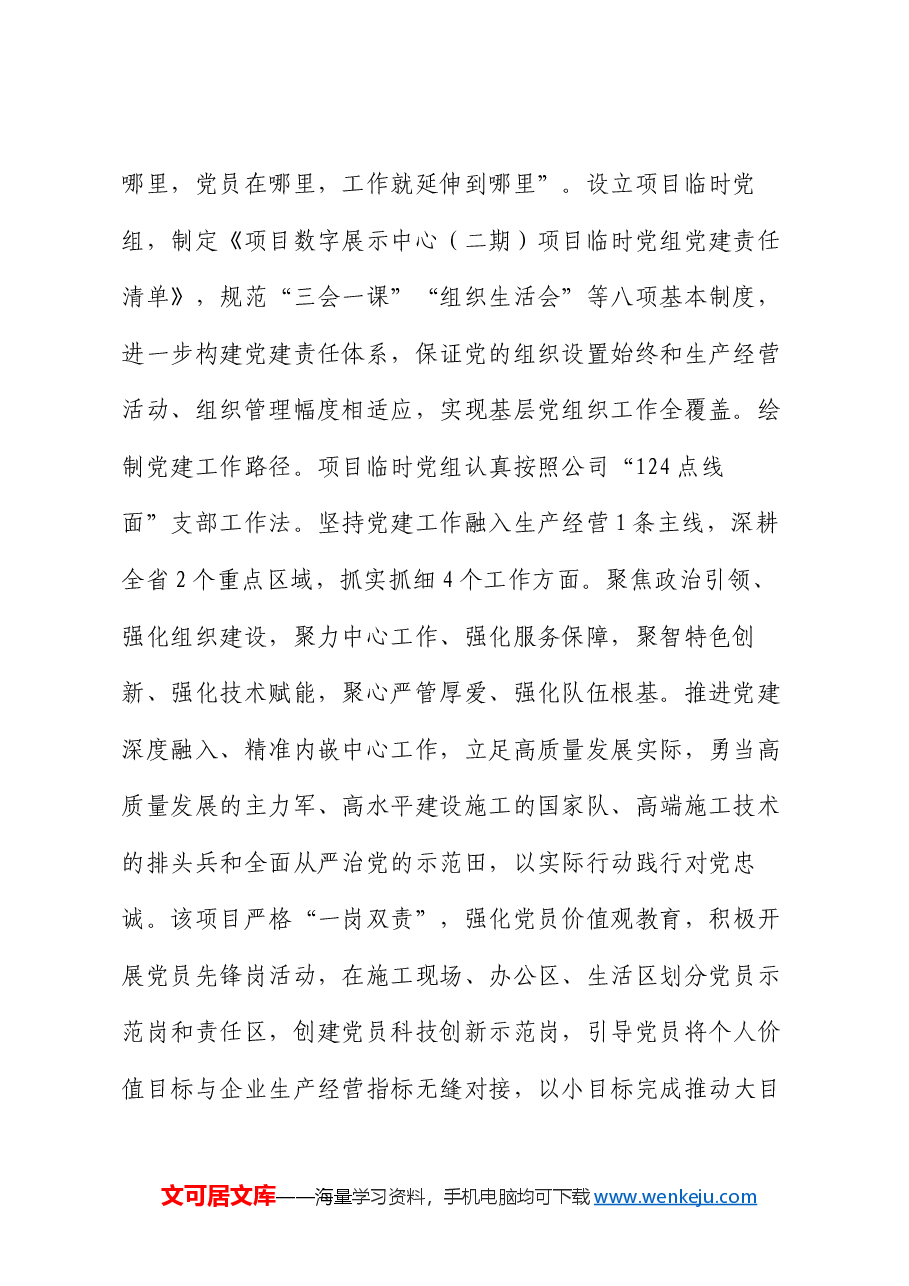 公司党组关于落实全面从严治党主体责任工作情况的报告.docx，第2页预览