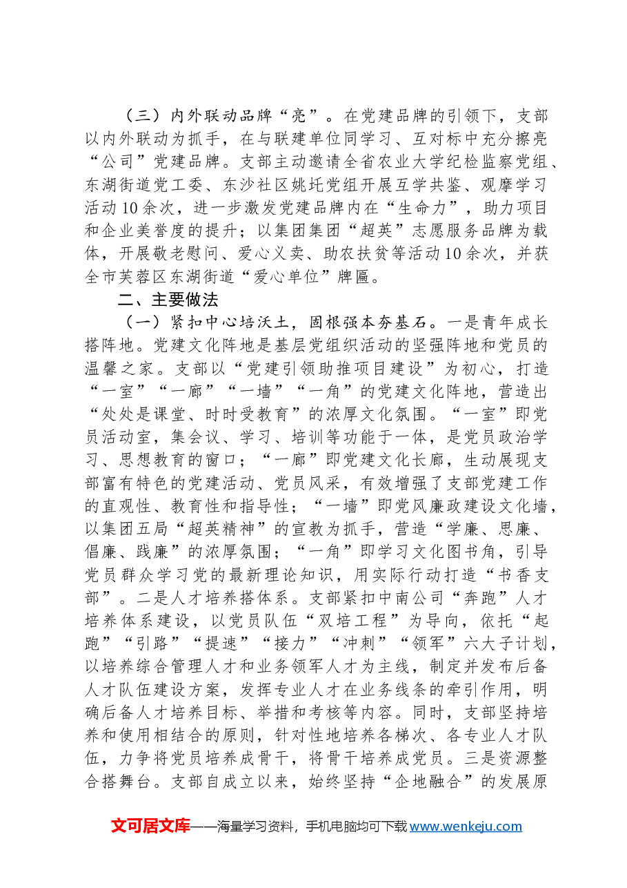 公司党组关于干部人才队伍建设工作情况的报告.docx,第2页预览
