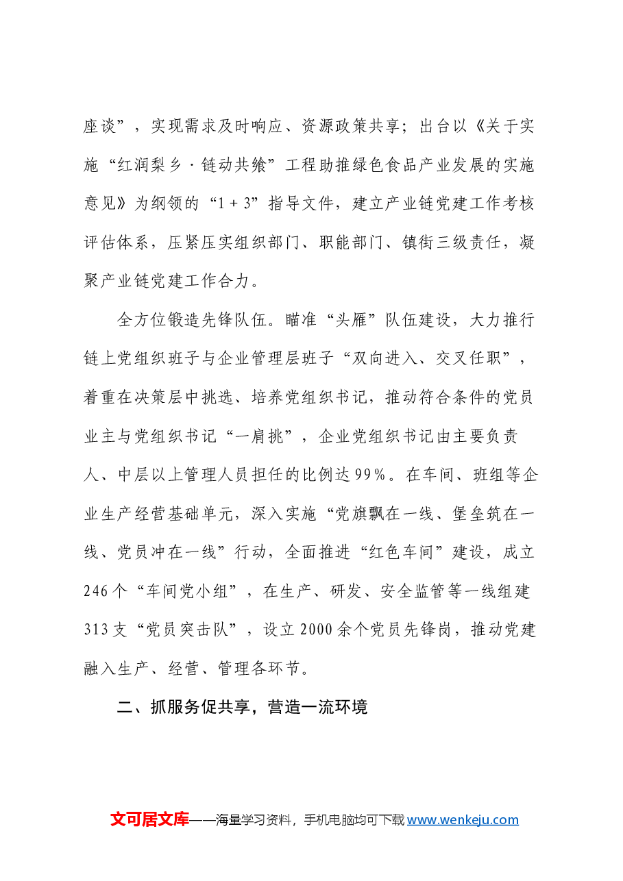 在全市深化产业链党建改革发展推进会上的汇报发言.docx,第3页预览