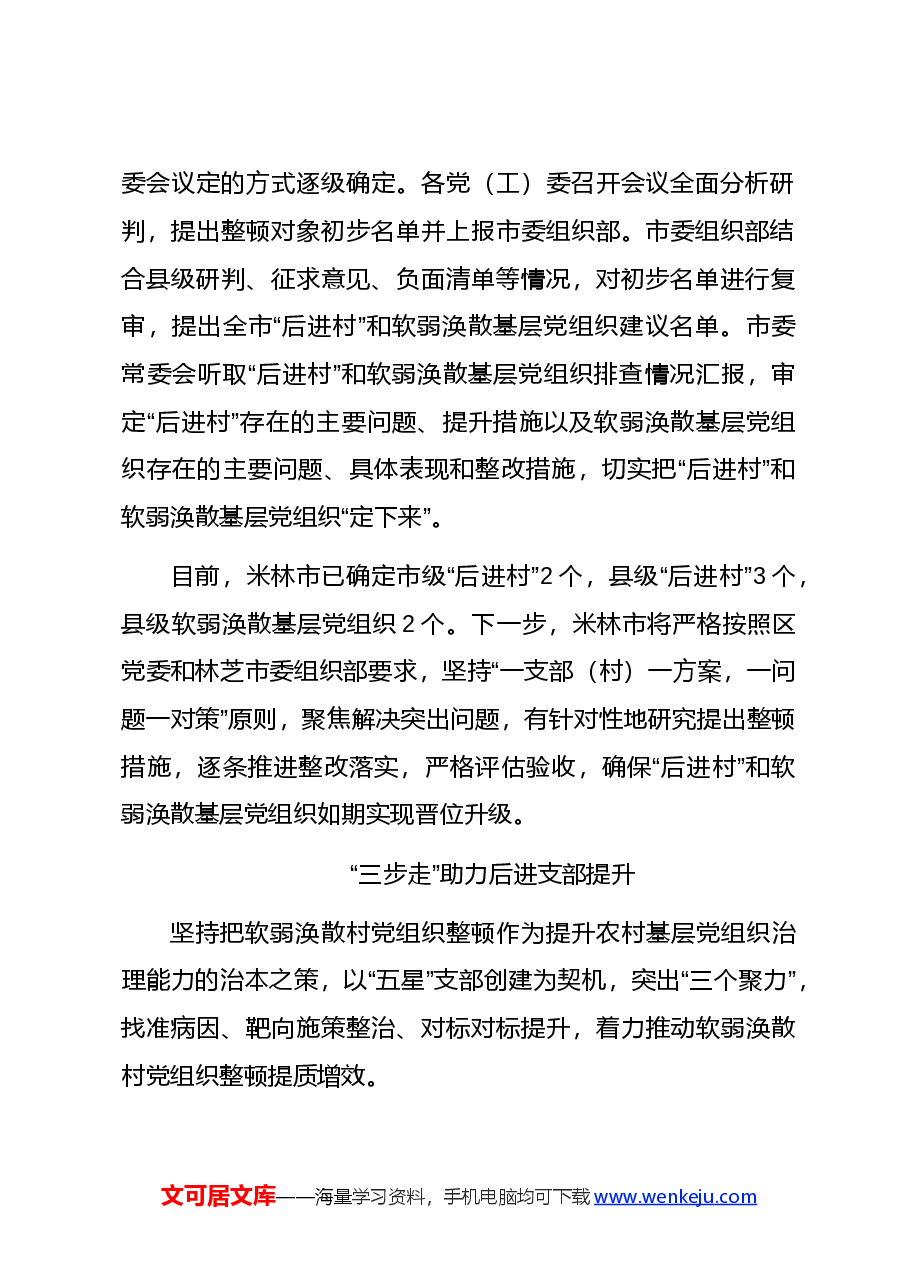 (10篇)后进党支部整顿提升材料合集.docx,第3页预览