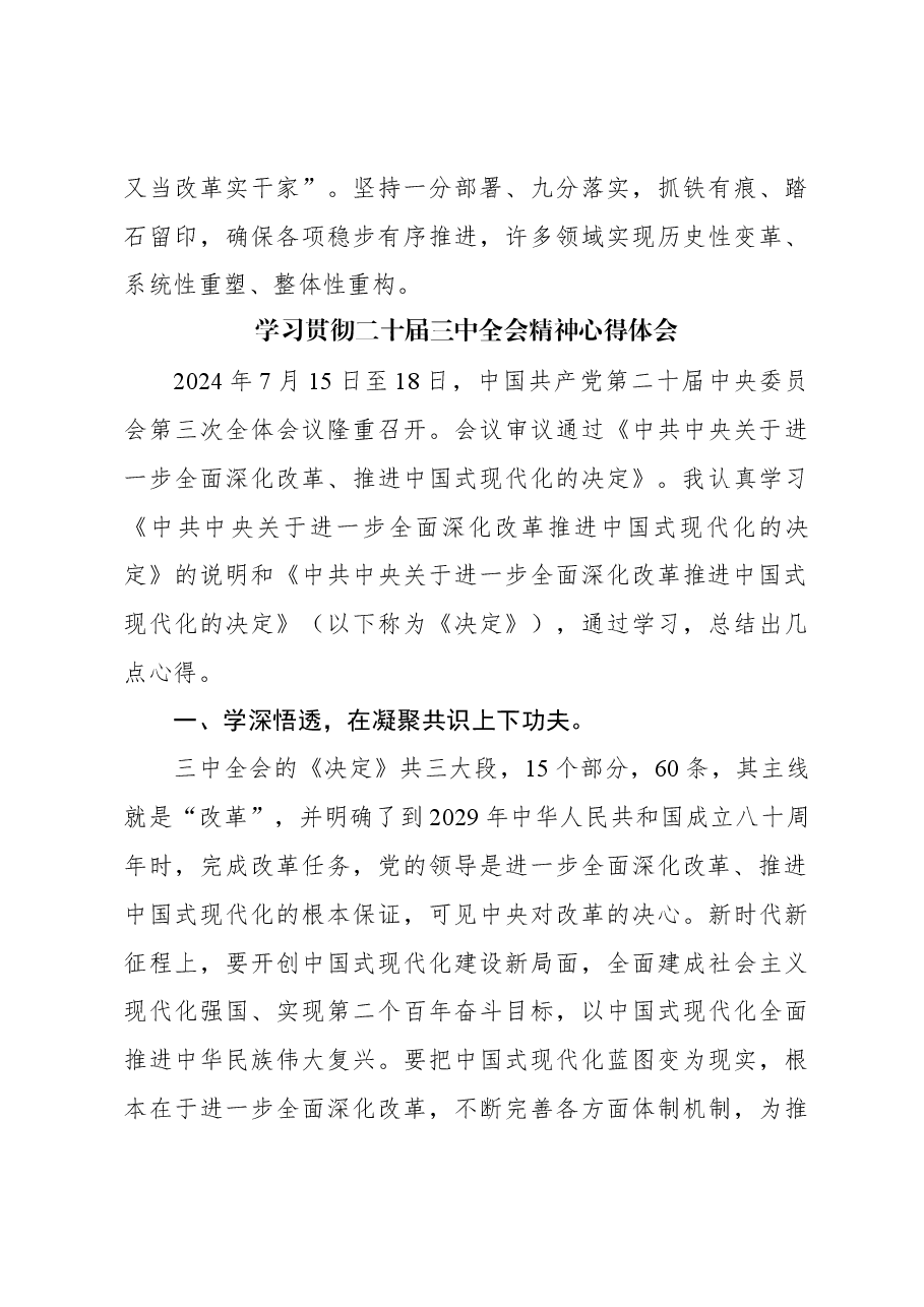 (8篇)学习贯彻二十届三中全会精神心得体会汇编.docx,第4页预览
