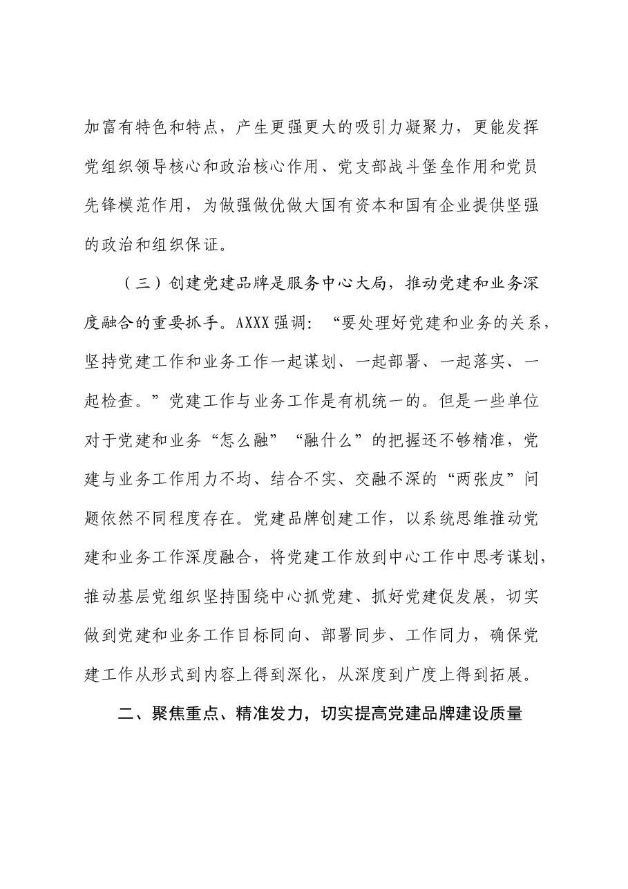 国企公司党委（党总支）党建品牌建设经验总结.docx，第3页预览