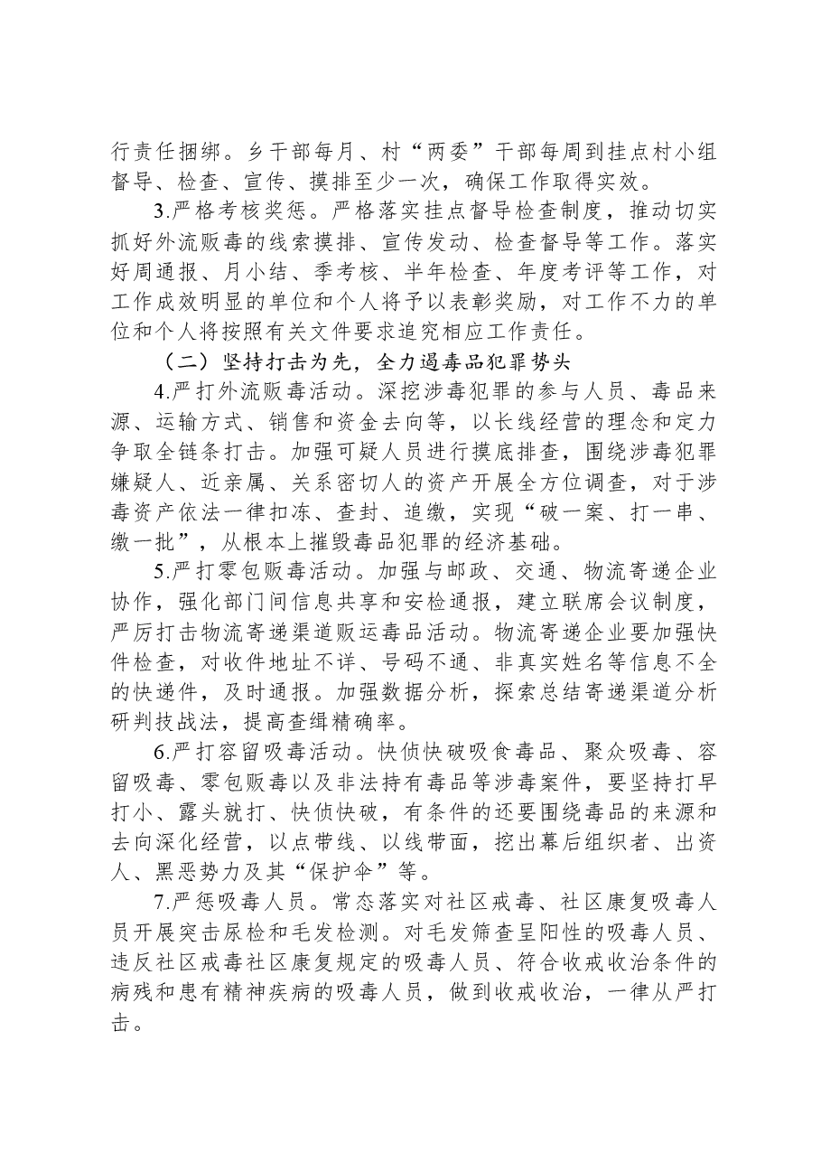 X乡2024年禁毒工作方案.docx,第2页预览