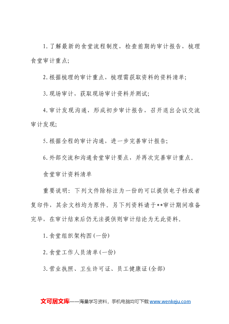 食堂审计方案.docx,第2页预览