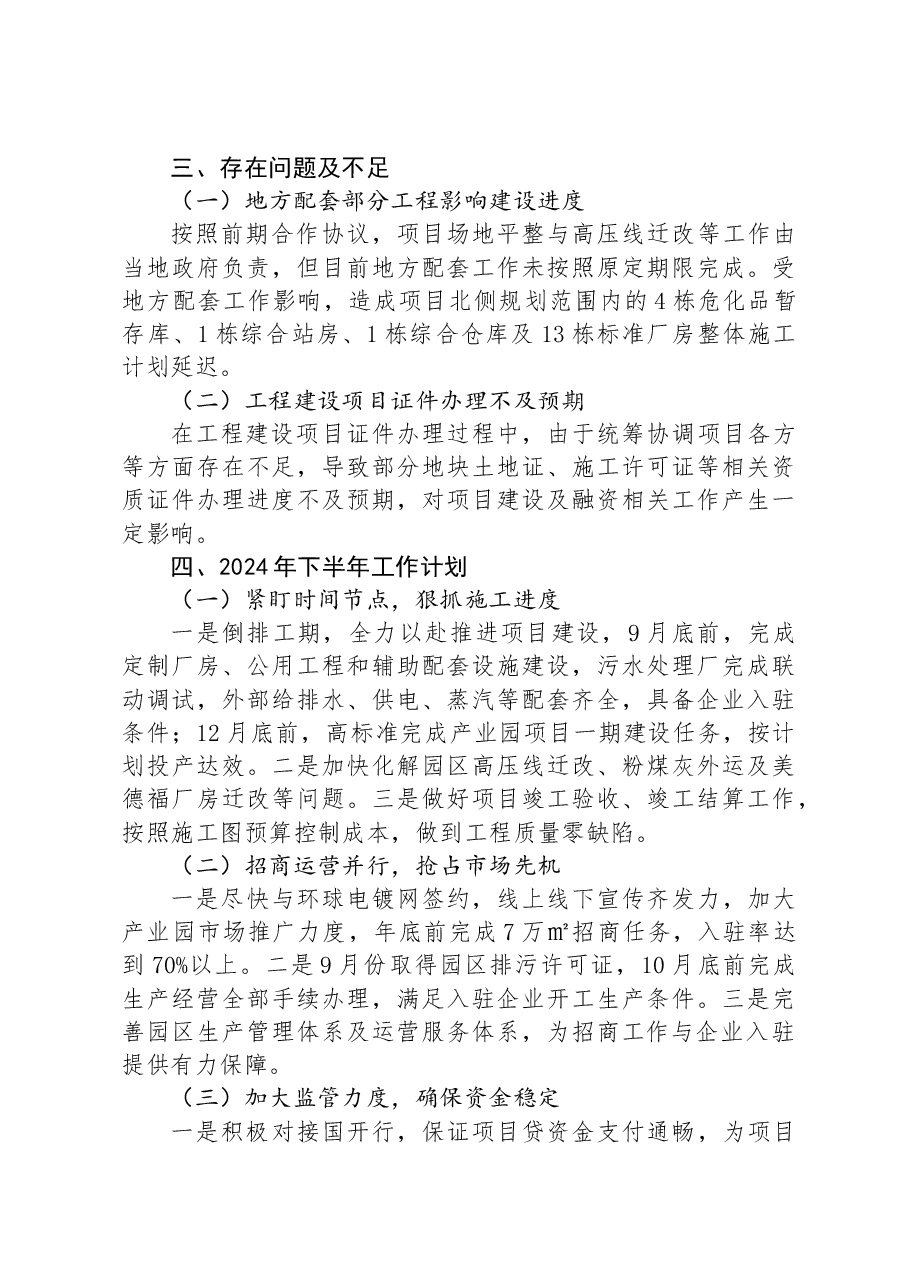 产业园区2024年上半年工作总结及下步工作计划.docx,第4页预览