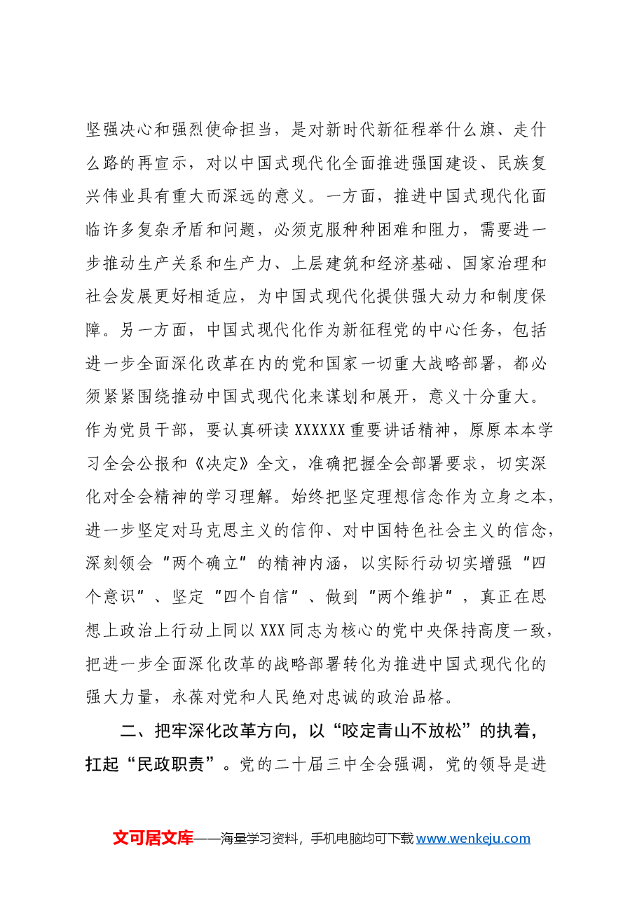 理论学习中心组学习会议上学习贯彻党的二十届三中全会精神研讨发言材料 (2).docx，第2页预览