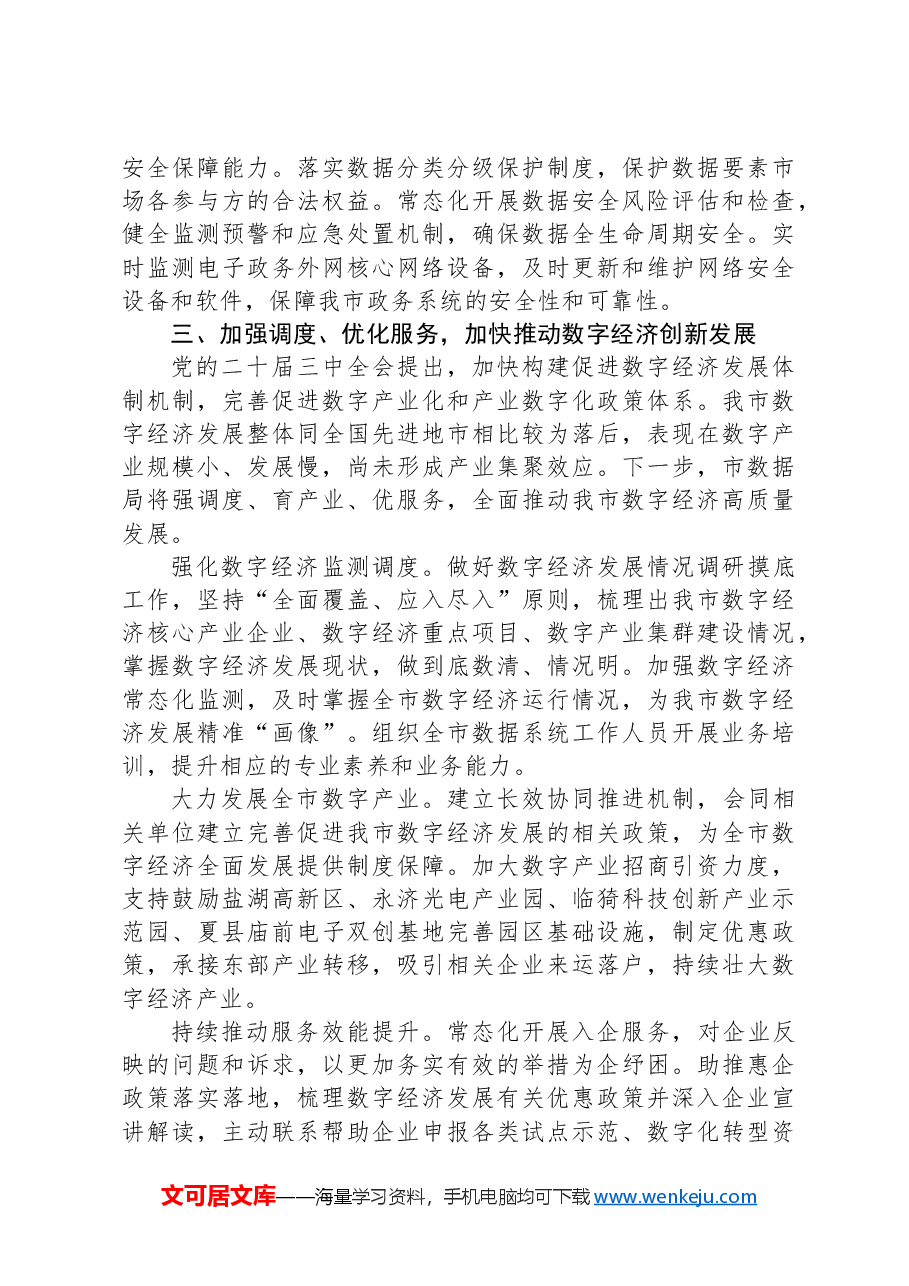 在市长调研数据局工作座谈会上的汇报发言.docx,第3页预览