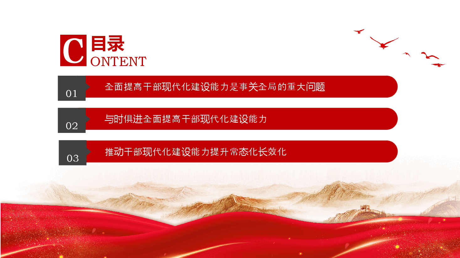 党员干部学习教育党课PPT+讲稿:2024全面提高干部现代化建设能力.pptx,第3页预览