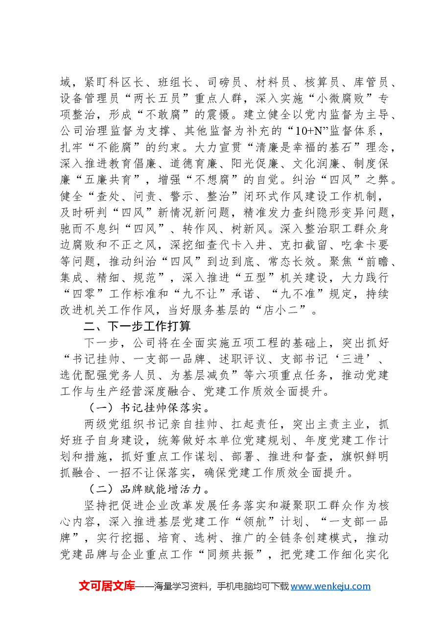 公司党委关于以高质量党建引领企业高质量发展工作情况的报告.docx,第4页预览