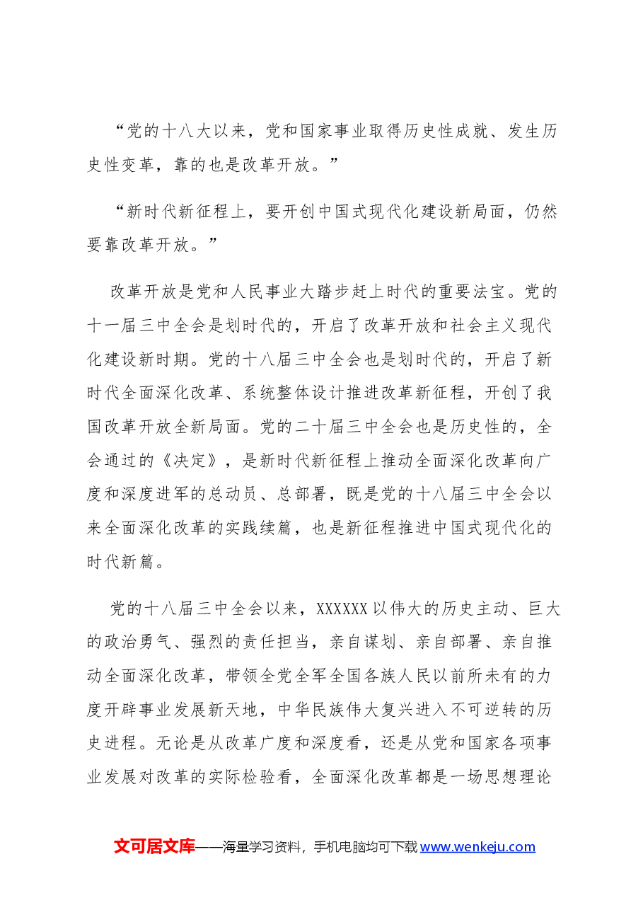 精美简洁全面准确理解《决定》的思想指引党课.docx,第3页预览