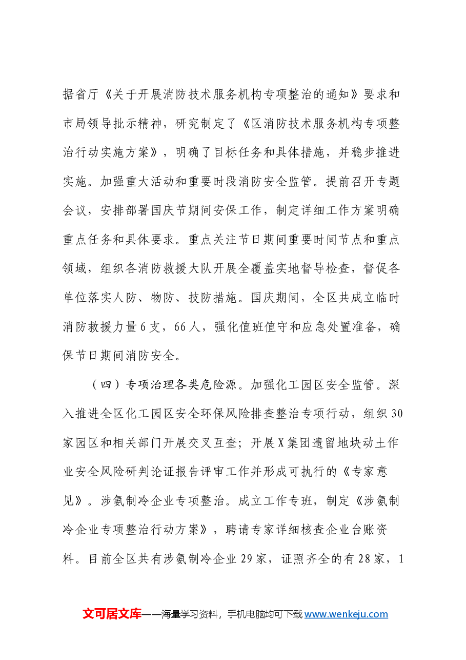 局关于安全生产工作情况报告.docx,第4页预览