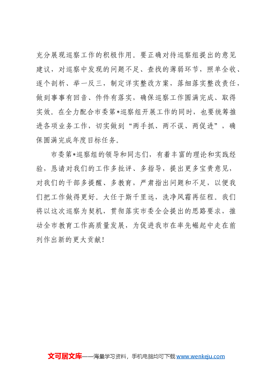 局长巡察动员会表态发言.docx，第4页预览