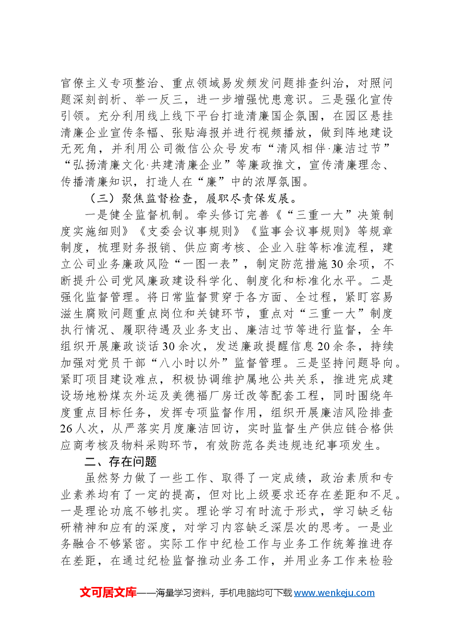 国企监事会主席述职报告.docx,第2页预览