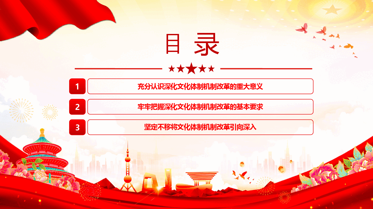 党政风关于深化文化体制机制改革PPT党课下载.pptx,第3页预览