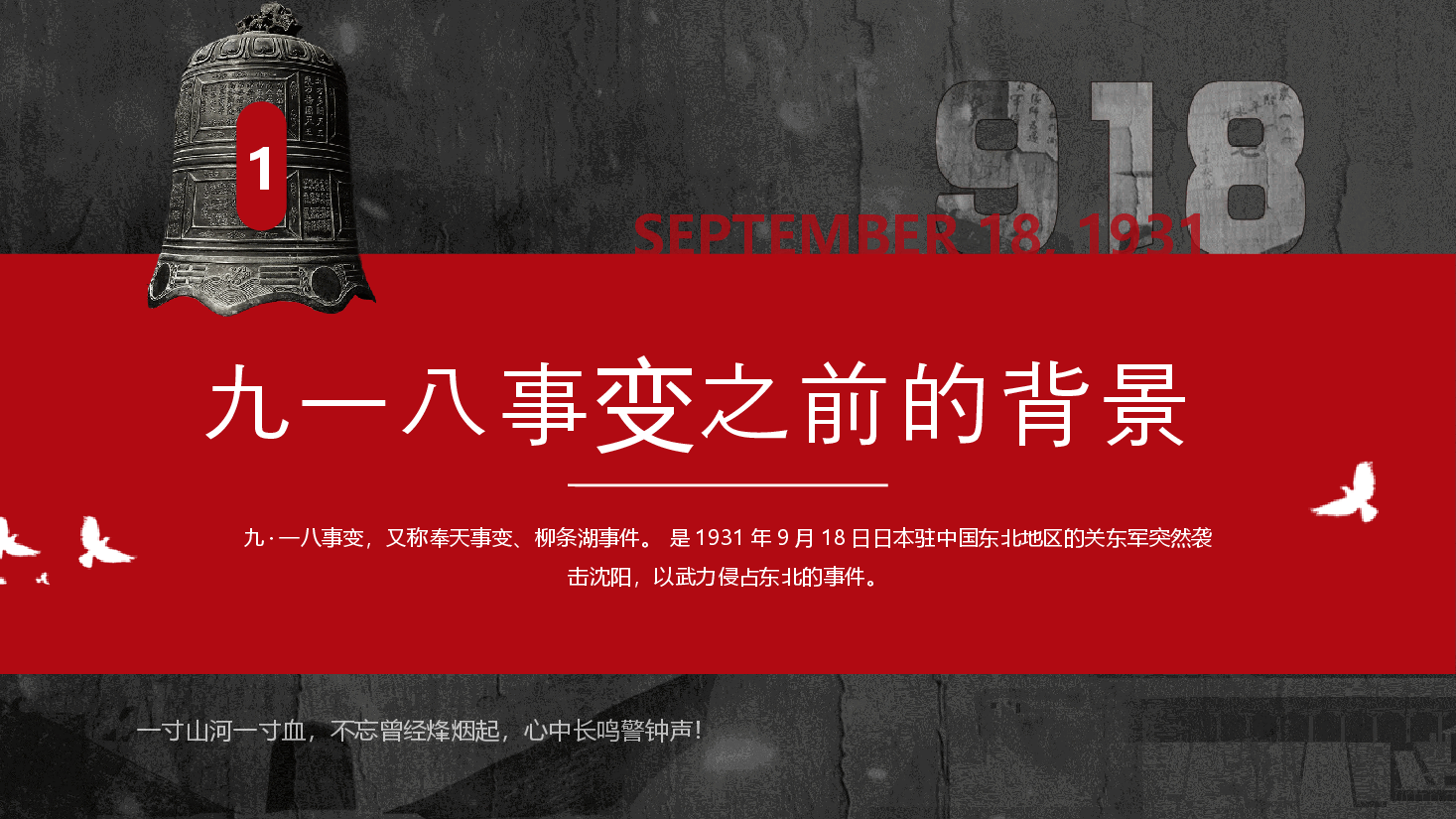 纪念九一八事变PPT.pptx，第3页预览