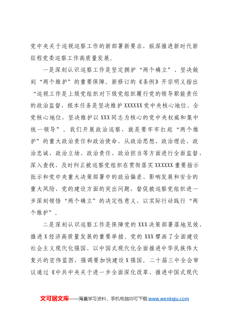 在2024年厅(局)党委巡察工作动员部署会上的讲话.docx,第2页预览
