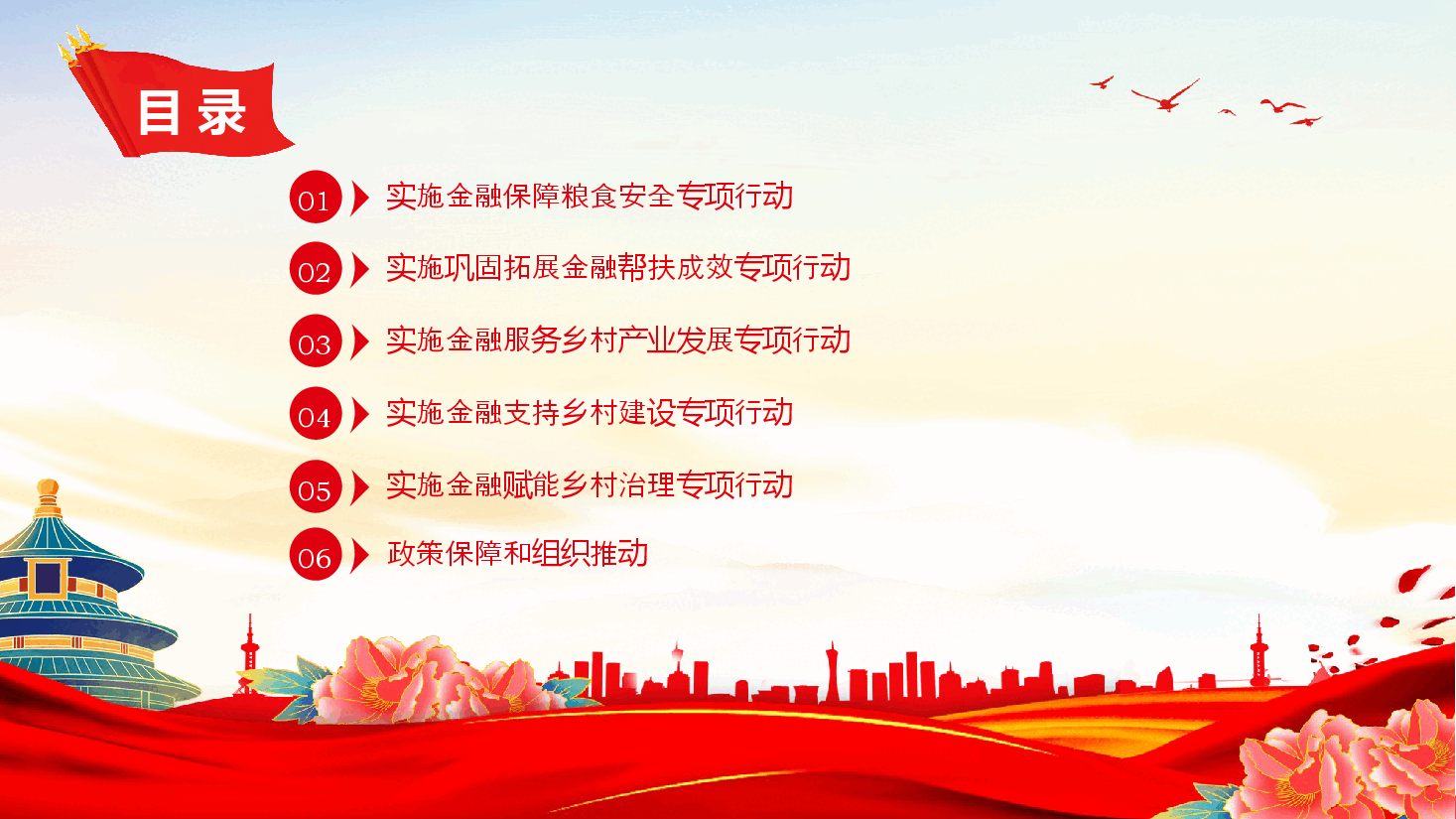 红色简洁学习运用“千万工程”经验加强金融支持乡村全面振兴PPT.pptx，第3页预览