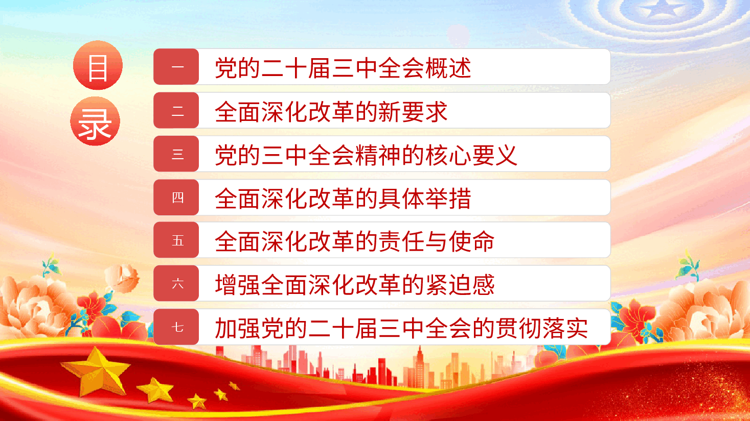 深刻领会党的二十届三中全会精神、全面深化改革的使命与担当党课ppt（含讲稿）.pptx，第3页预览