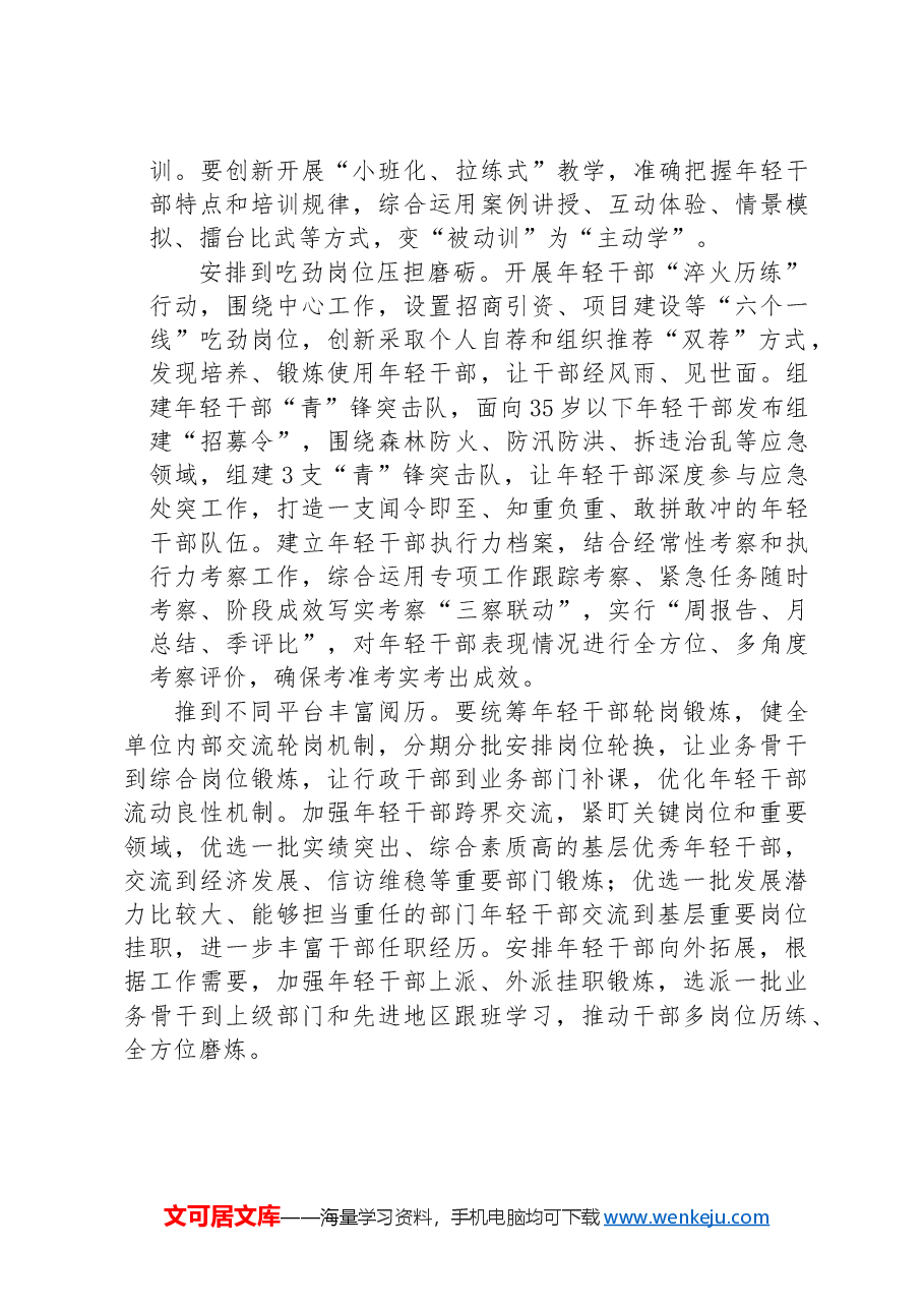 区委常委、组织部部长研讨发言:优化年轻干部培养路径.docx,第2页预览