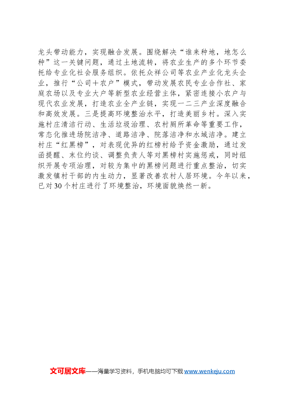 乡村振兴发展推进会上的汇报发言.docx,第3页预览