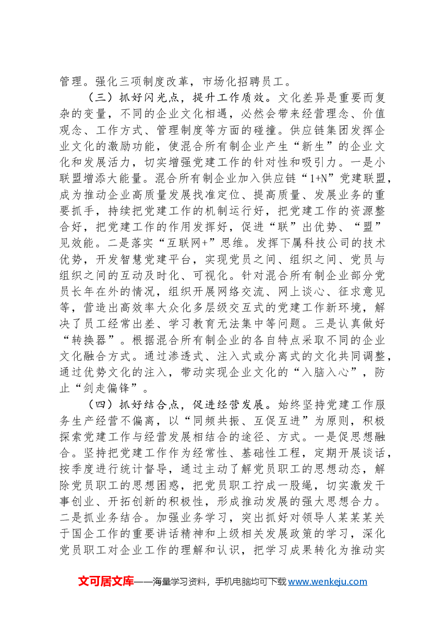 公司党委关于推进全面从严治党工作情况的报告.docx,第3页预览