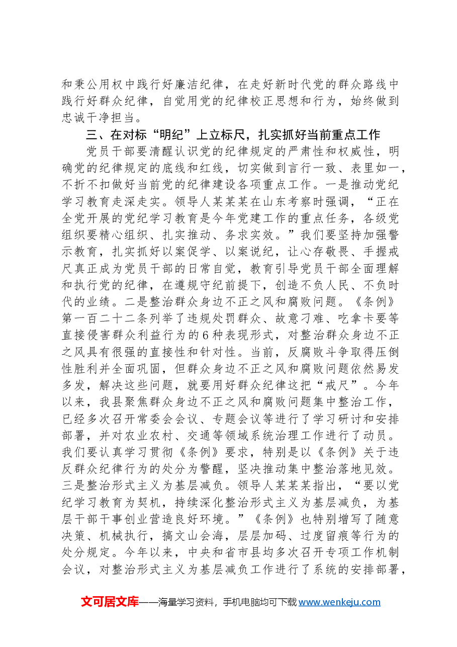 廉洁纪律和群众纪律学习研讨发言材料.docx,第3页预览