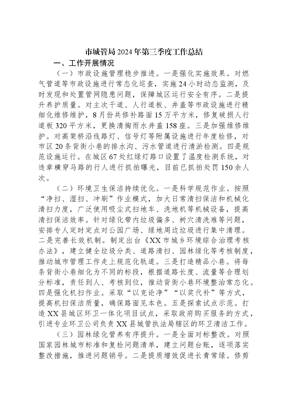 市城管局2024年第三季度工作总结.docx,第1页预览