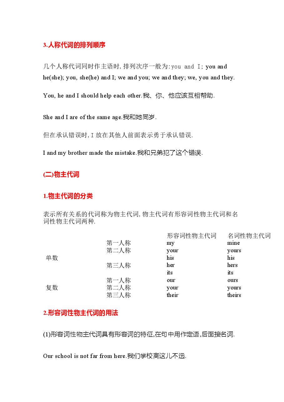 初中英语代词知识点+专项训练含答案.docx,第4页预览