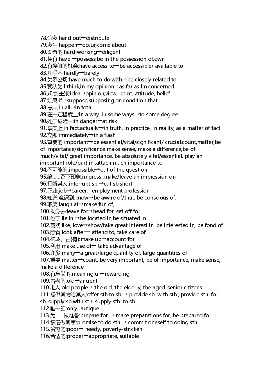 高中英语写作基础词汇升级高分词汇.docx,第3页预览