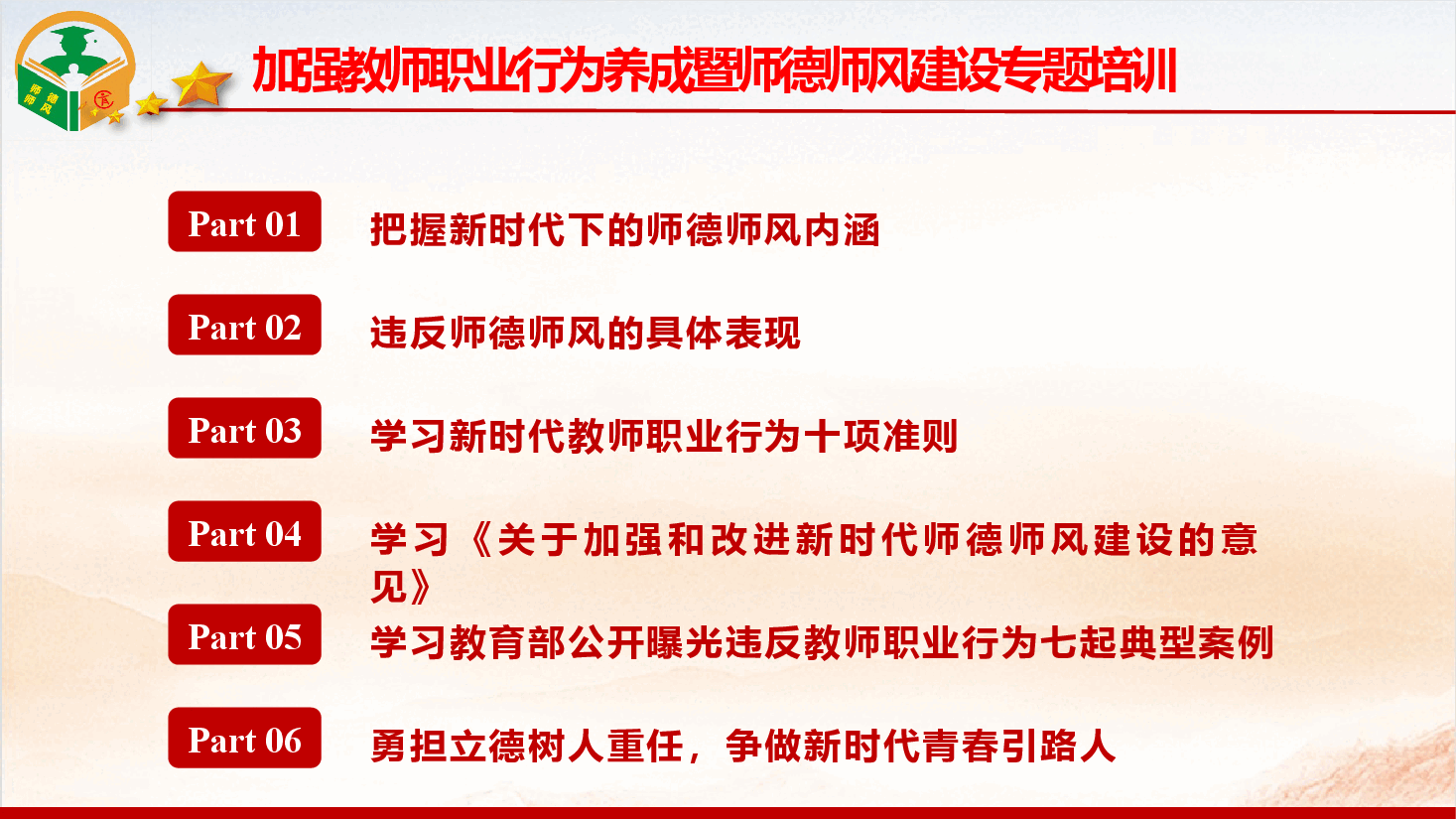 加强教师职业行为养成暨师德师风建设专题培训（PPT+文字稿）.pptx，第4页预览