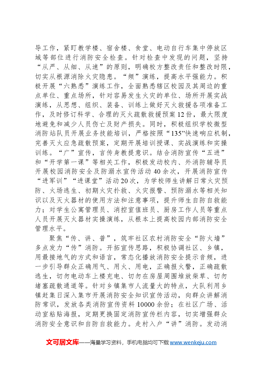 在2024年全市消防安全重点工作推进会上的汇报发言.docx,第2页预览