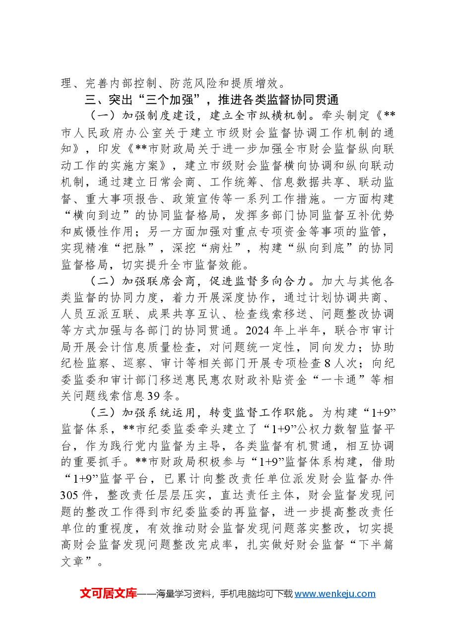 在2024年全省财会监督工作调研座谈会上的交流发言.docx,第3页预览