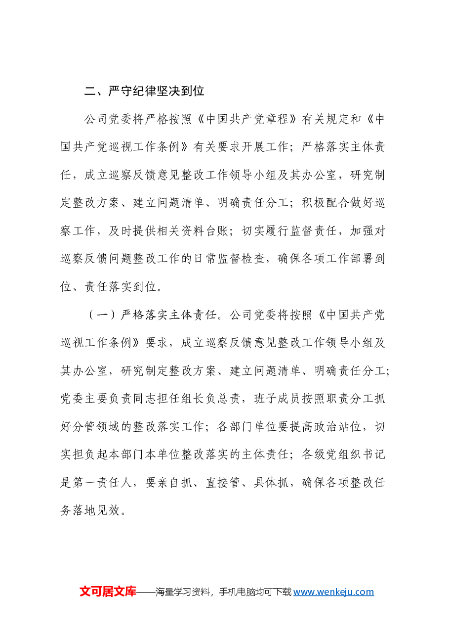 在公司巡察整改工作情况反馈会上的发言.docx,第3页预览
