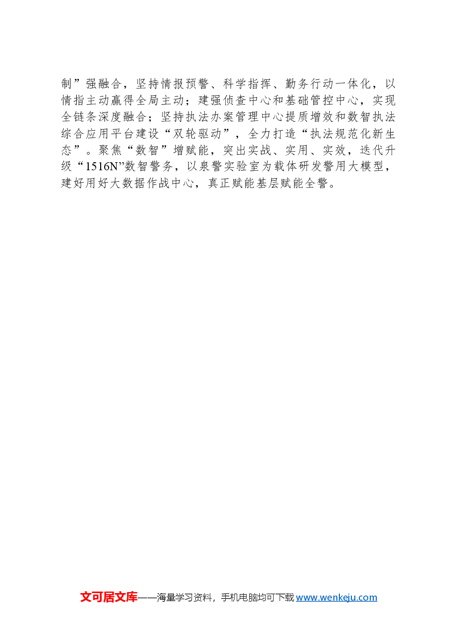 市公安局党委书记、局长学习党的二十届三中全会精神研讨发言.docx,第3页预览