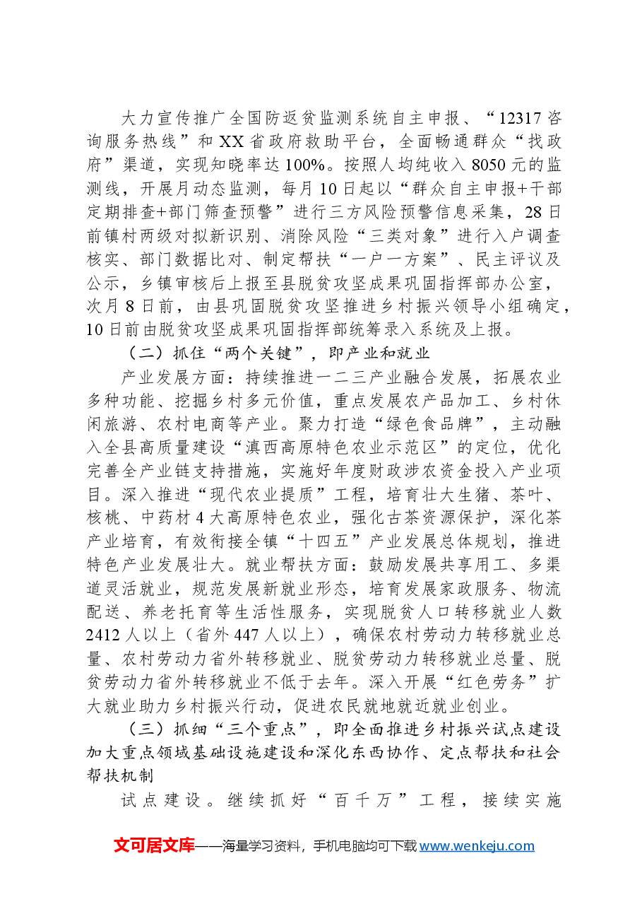 镇乡村振兴办2024年工作总结和2025年重点工作任务.docx,第4页预览