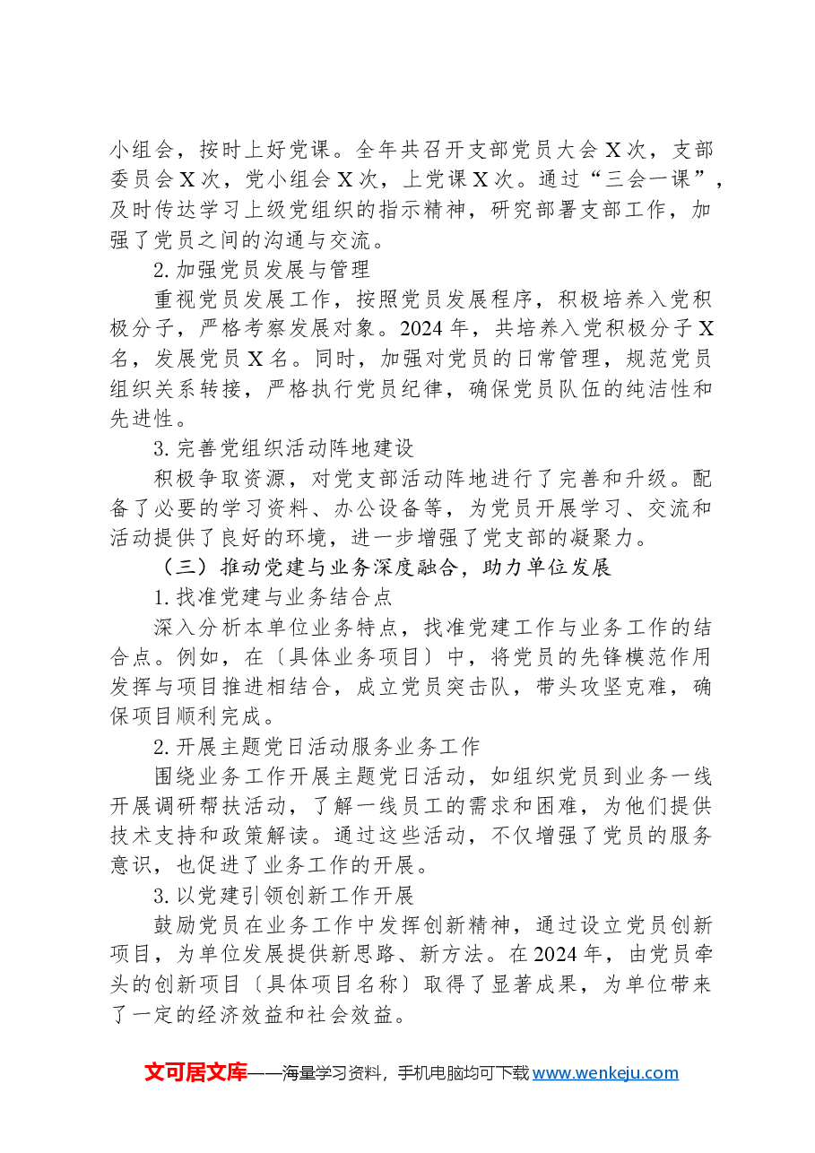 2024年度基层党支部书记抓党建述职报告.docx，第2页预览