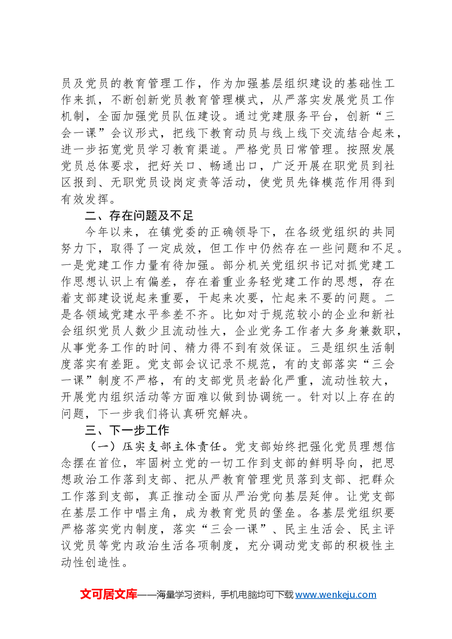 镇党委2024年基层党建工作总结.docx,第2页预览