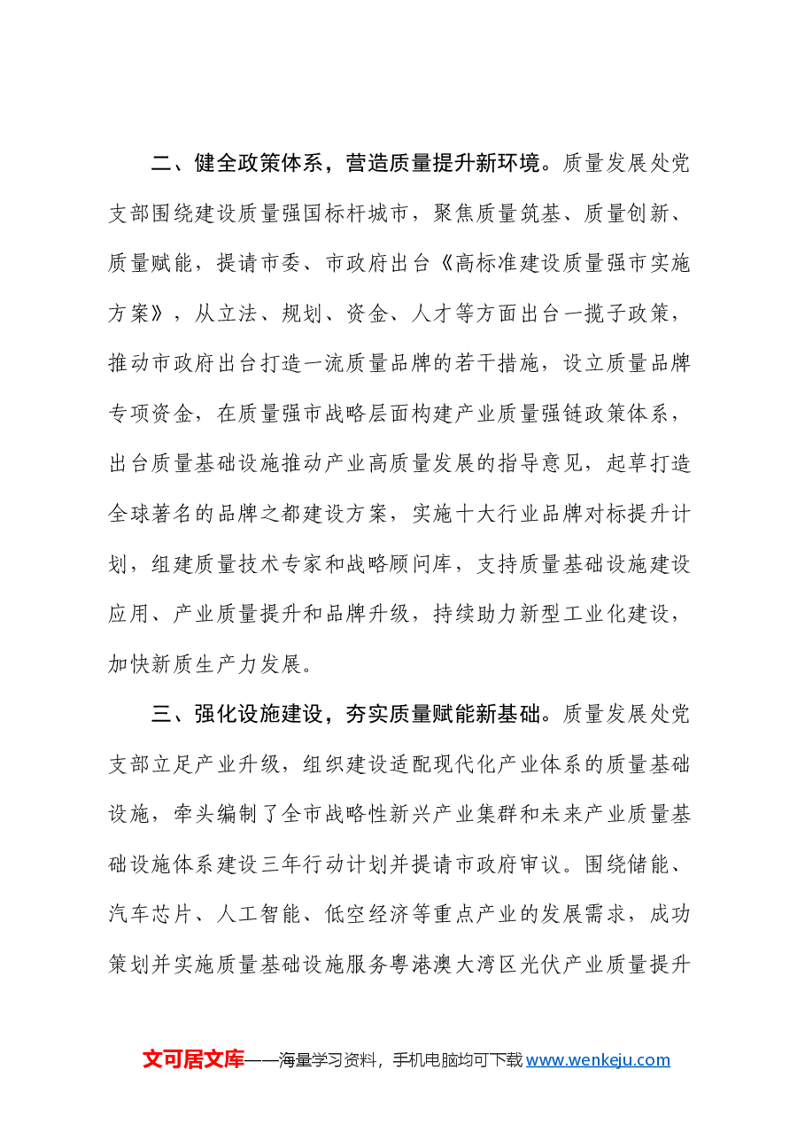 市市场监督管理局质量发展处“四强”党支部创建工作总结.docx,第3页预览