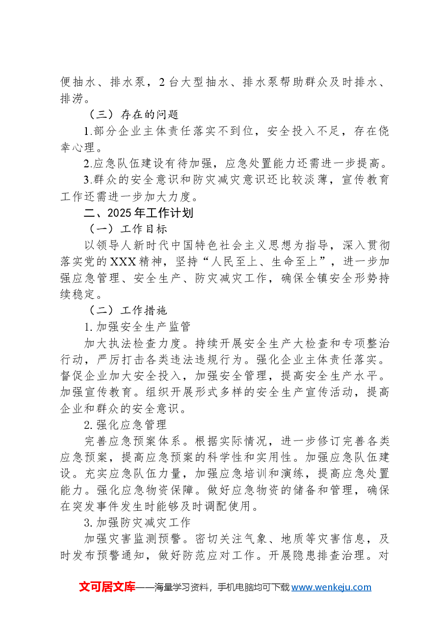 镇应急办2024年工作总结及2025年工作计划.docx,第2页预览
